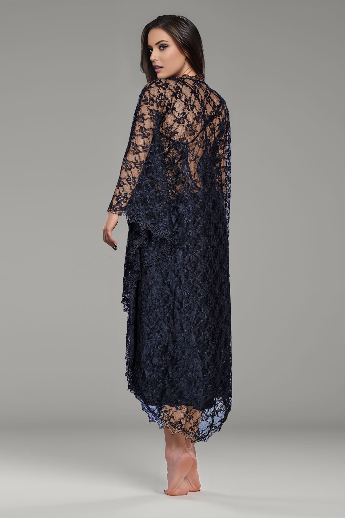 Lace Nighty - Black - Image 2